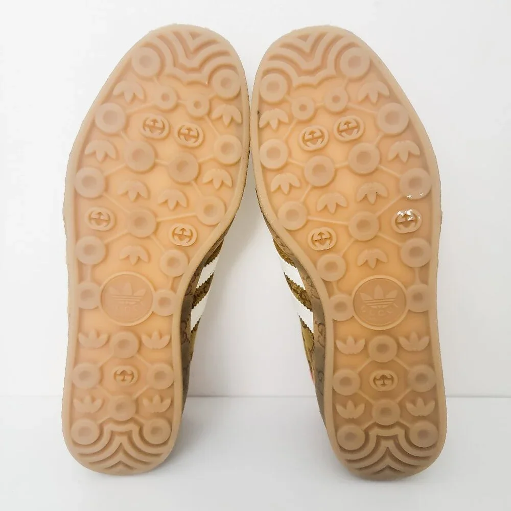 Gucci Adidas Gazelle GG Monogram Print Sneakers US 9.5/ UK 9